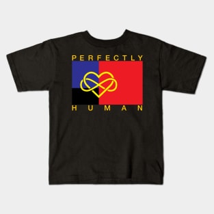Perfectly Human - Polyamorous Pride Flag Kids T-Shirt